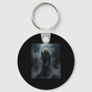 Ghost heart hands mothers day floral skull flowers key ring