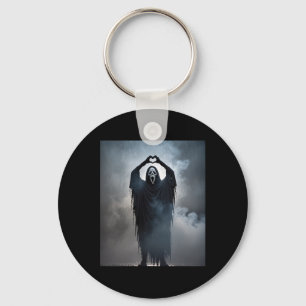 Ghost Heart Hands Scary Face Horror Poster Hallowe Key Ring