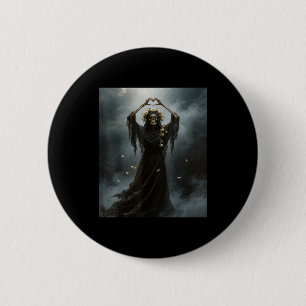 Ghost heart hands scary skeleton mothers day 6 cm round badge