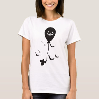 Ghost Holding Balloon - Cute and Simple Ghost Desi T-Shirt
