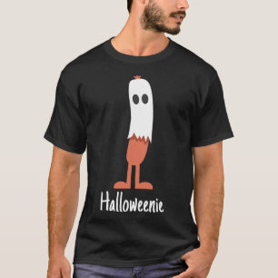 Ghost Hot Dog Halloweenie Costume Fun Food Hallowe T-Shirt