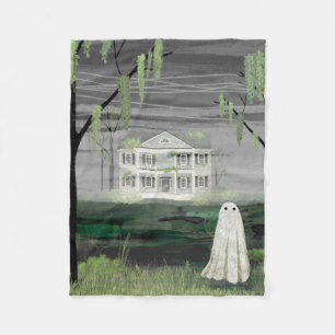 Ghost House Fleece Blanket