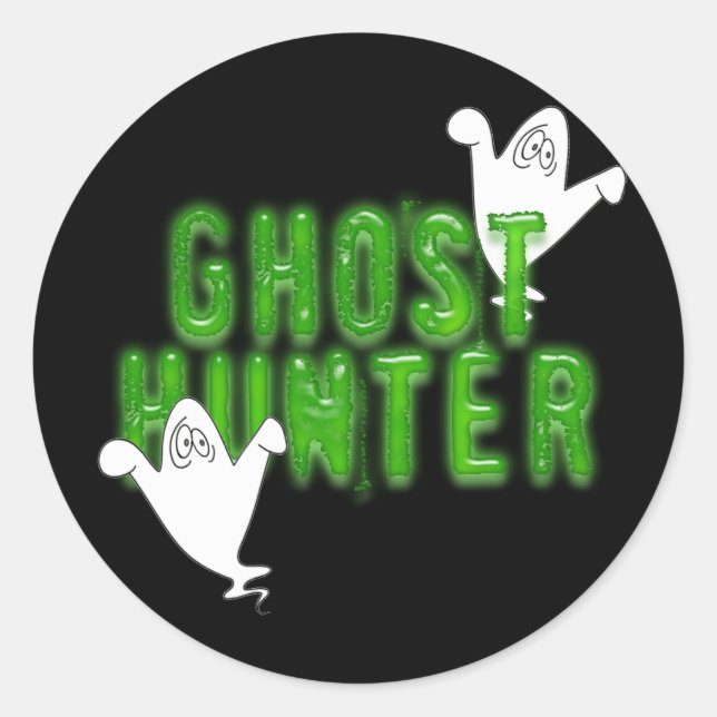 Ghost Hunter Classic Round Sticker (Front)