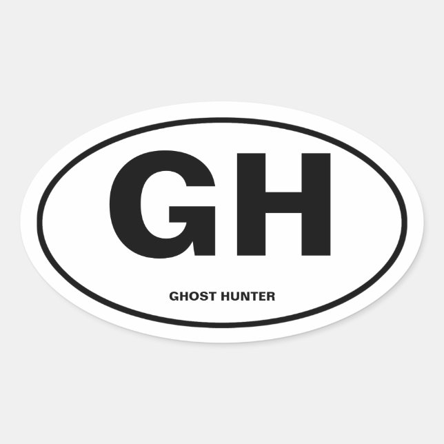 Ghost Hunter Oval Sticker (Front)