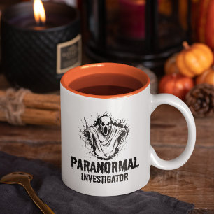 Ghost Hunter Paranormal Investigator Ghost Hunting Two-Tone Coffee Mug