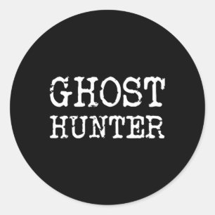 Ghost Hunter Paranormal Investigator Halloween Gif Classic Round Sticker