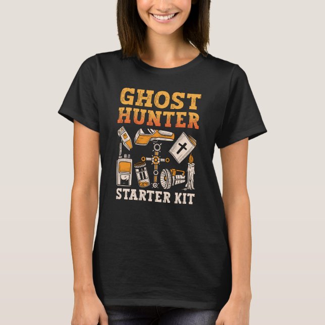 Ghost Hunter Starter Kit Paranormal Ghost Hunting T-Shirt (Front)