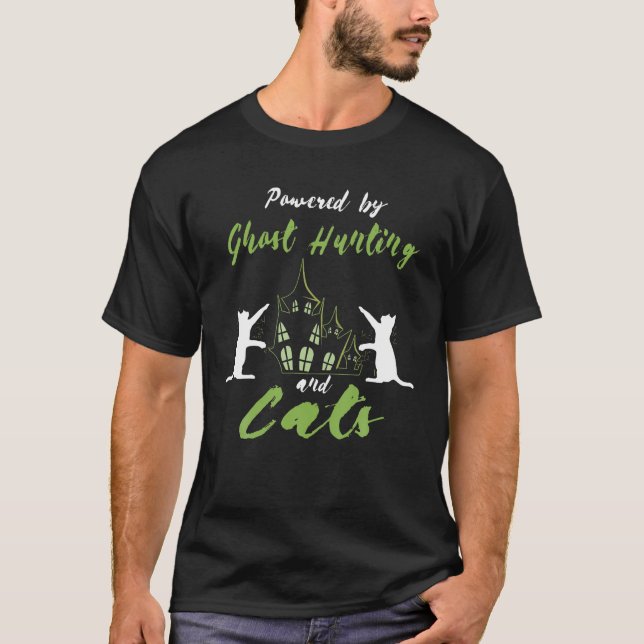 Ghost Hunting Shirt Funny Cat Lover Ghost Hunter P (Front)