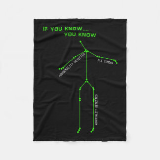 Ghost Hunting Sls Camera Stick Man Novelty Spooky Fleece Blanket