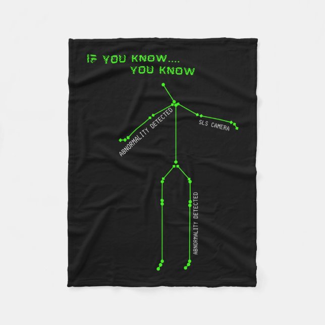 Ghost Hunting Sls Camera Stick Man Novelty Spooky  Fleece Blanket (Front)