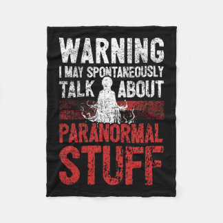 Ghost Hunting Warning Paranormal Investigator Fleece Blanket