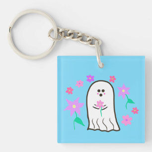 Ghost in a Flower Garden Key Ring