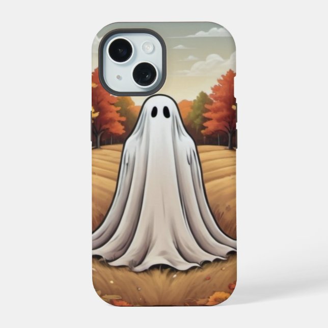 Ghost in Autumn Forest iPhone 15 Case (Back)