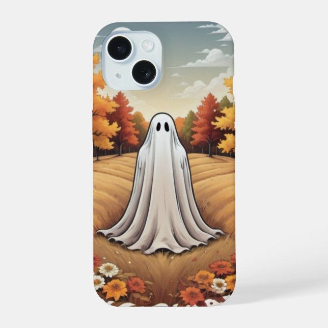 Ghost in Autumn Forest iPhone 15 Case (Back)