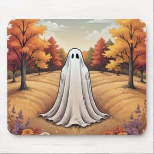 Ghost in Autumn Forest Mouse Pad