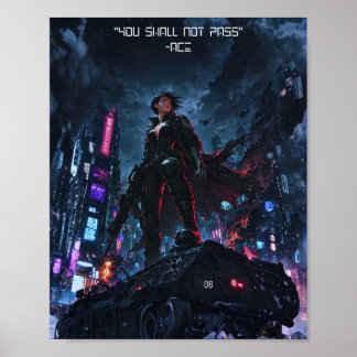 Ghost in Chrome: Limited Edition Cyberpunk Poster