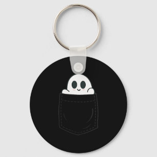 Ghost In Cket Halloween  Key Ring