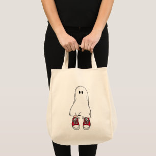 Ghost in Red Sneakers Tote Bag