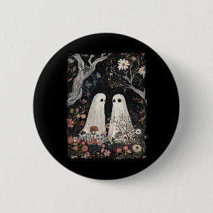 Ghost In The Flower Forest Halloween Spooky Season 6 Cm Round Badge