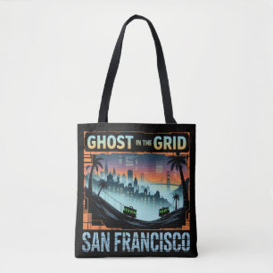 Ghost in the Grid – San Francisco Spooky Tech Tote Bag
