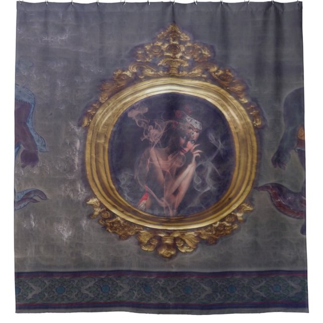 Ghost in the mirror Shower Curtain (Front)