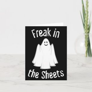Ghost in The Sheets Funny Halloween Costume Card
