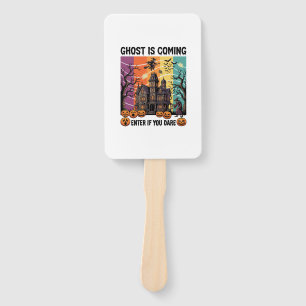 Ghost Is Coming Halloween Haunted House Witch Pump Hand Fan