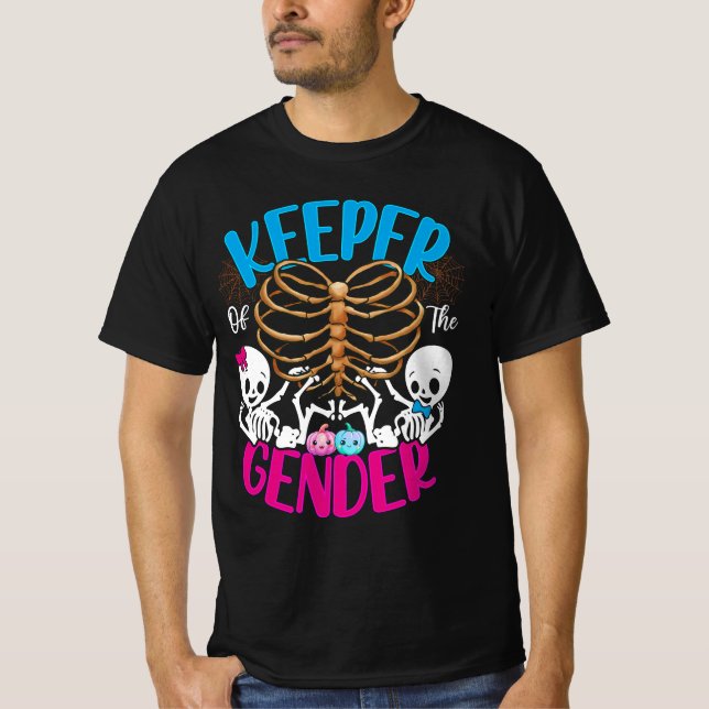 Ghost Keeper Of The Gender Reveal Announcement Hal T-Shirt (Front)