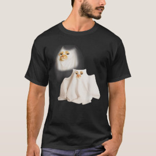 Ghost Kitten Meme Ghost Cat Funny Wizard Cat Hallo T-Shirt