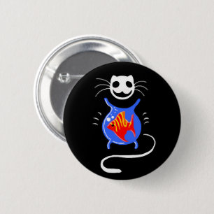 Ghost Kitty Cat 6 Cm Round Badge