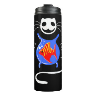 Ghost Kitty Cat Thermal Tumbler