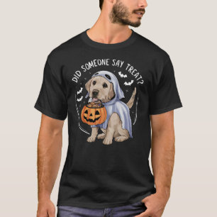 Ghost Labrador Puppy Treats Halloween Labrador Dog T-Shirt