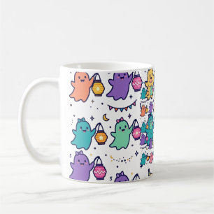 Ghost Lantern Parade Halloween Night Festival Art Coffee Mug