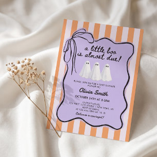 Ghost Little Boo Baby Shower Invitation