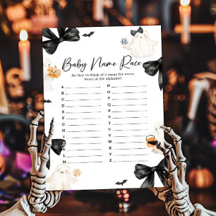 Ghost Little Boo Halloween Baby Name Race Belly