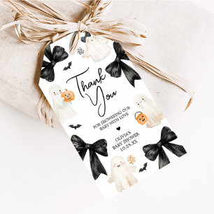 Ghost Little Boo Halloween Baby Shower Favour Tags