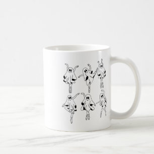 Ghost Llerinas Llet Dance Halloween Cute Ghost Coffee Mug