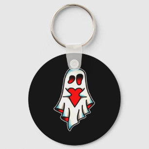 Ghost Lover Heart Key Ring