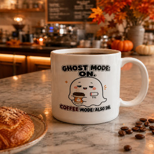 Ghost Mode On Coffee Mode Large Halloween Mug Gift