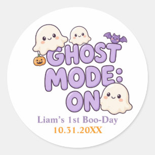 Ghost Mode On Custom Cute Ghost Halloween Sticker