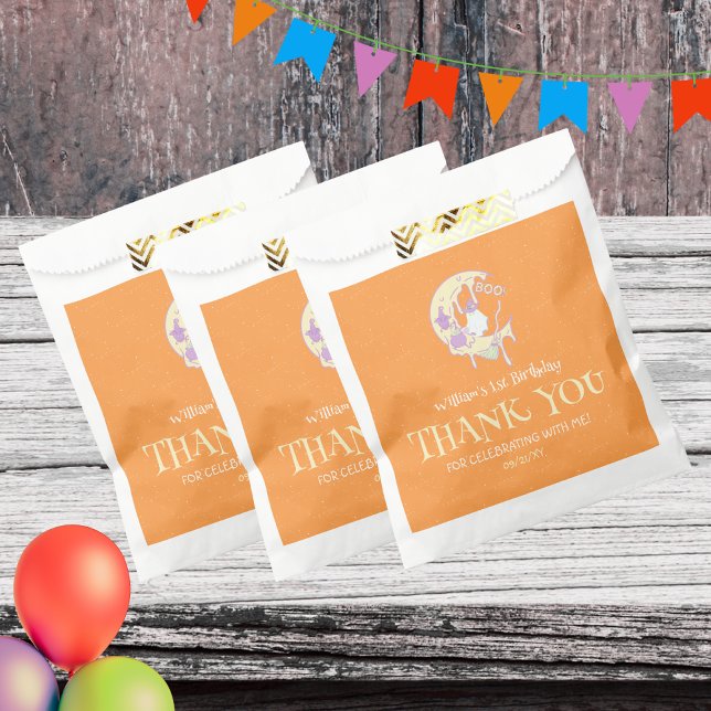 Ghost Moon Spooky One Boy Halloween 1st Birthday Favour Bag (Creator Uploaded)