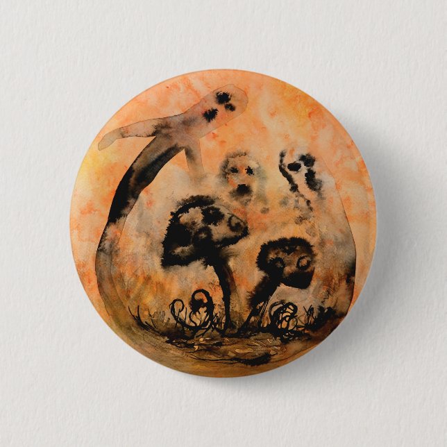 Ghost Mushrooms Button (Front)