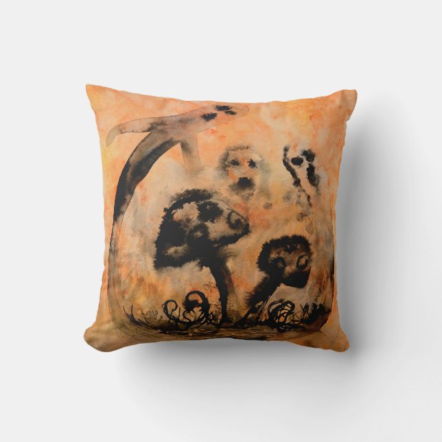 Ghost Mushrooms Pillow (Front)