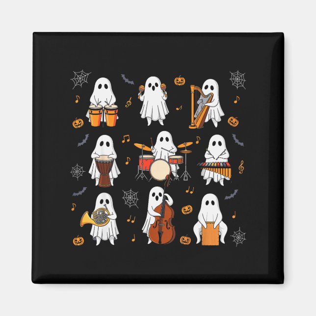 Ghost Music Teacher Funny Halloween Musician Costu Magnet (Front)