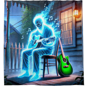 Ghost Musician  Shower Curtain