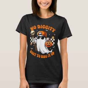 Ghost No Diggity Bout To Bag It Up Halloween Shirt