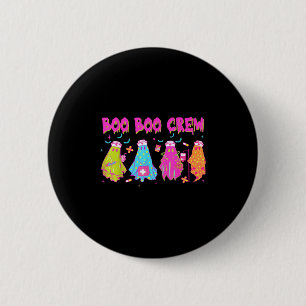 Ghost Nurse Halloween Boo Crew Registered Nursing 6 Cm Round Badge