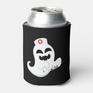 Ghost Nurse Halloween Can Cooler