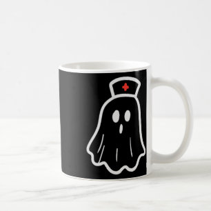 Ghost Nurse Halloween Costume Retro Fall Scrub Top Coffee Mug