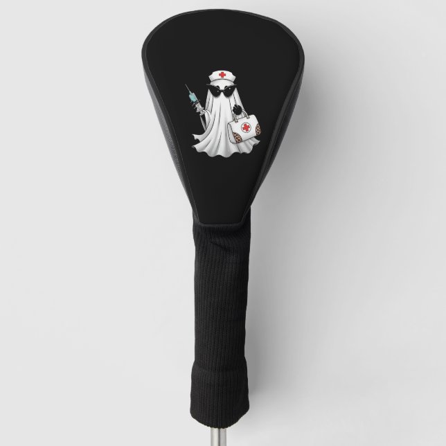 Ghost Nurse Halloween Golf Head Cover (Front)